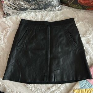 EUC (like new) Abercrombie and Fitch real leather mini skirt